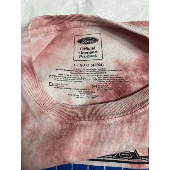 Ford Mustang Tie Dye Graphic Cotton Crew Neck Short Sleeve T-Shirt L - Picture 3 of 8